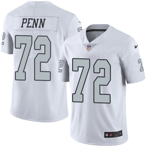 Youth Limited Donald Penn Nike Jersey White - #72 Rush NFL Oakland Raiders